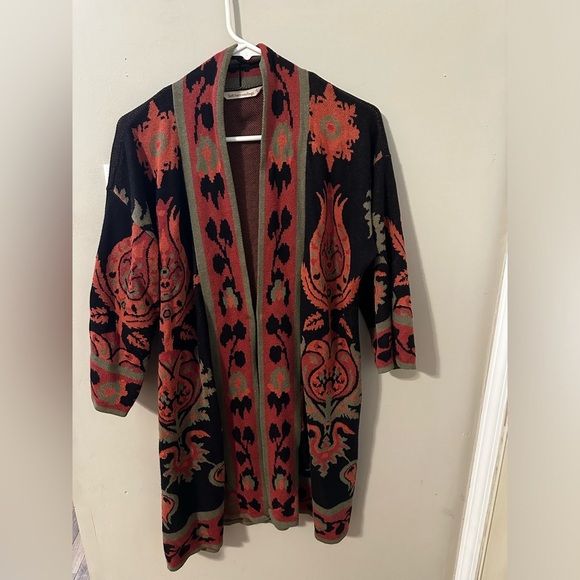 Soft Surroundings Floral Print Open Front Cardigan Sweater Womens XS Floral Boho - Picture 1 of 10
